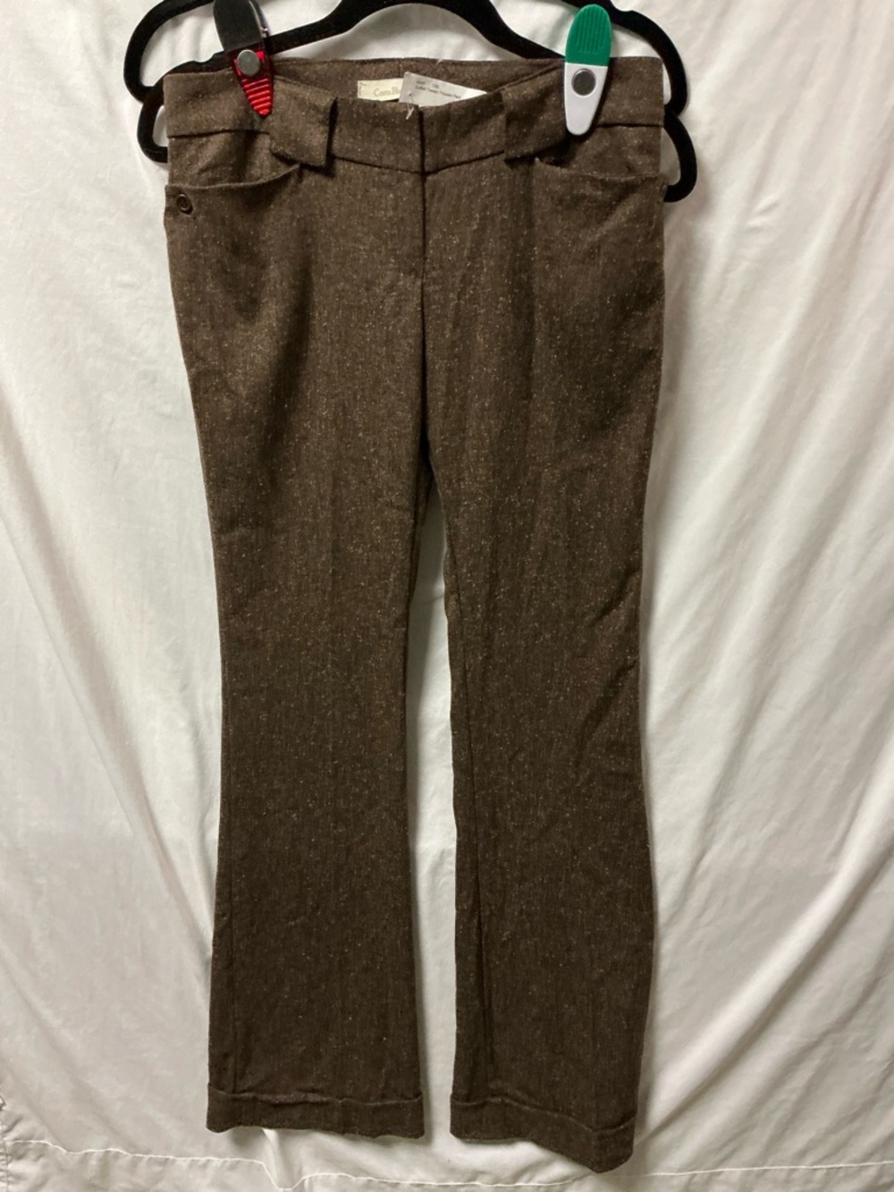Costa Blanca Brown Tailored Straight-Leg Trousers
